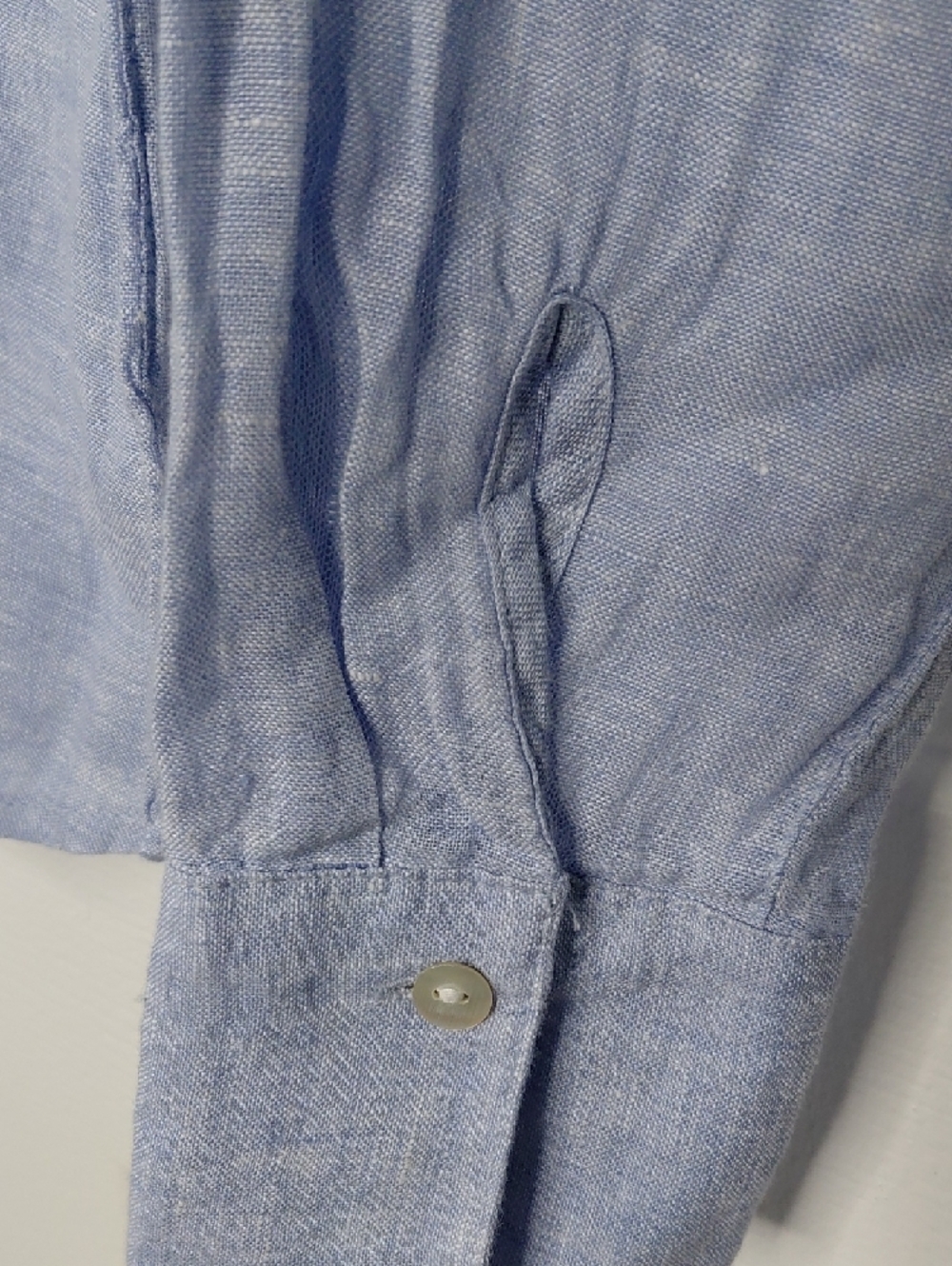 Calypso St. Barth Pale Blue Linen V-Neck Tunic 100% Linen - Picture 4 of 7